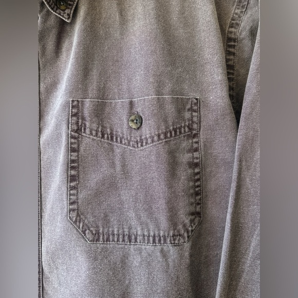 Windriver Denim Collared Button Down Shirt - Purplish Grey - Size XL - Picture 4 of 8